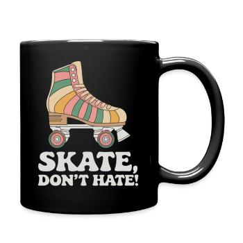 Colorful Retro Roller Skate Design - Tasse einfarbig - Schwarz - Rechts
