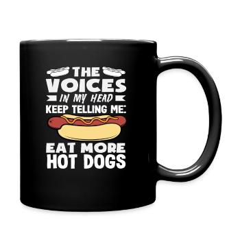 Les voix mangent plus de hot-dogs pour les hot-dogs - Mug uni - noir - Droite