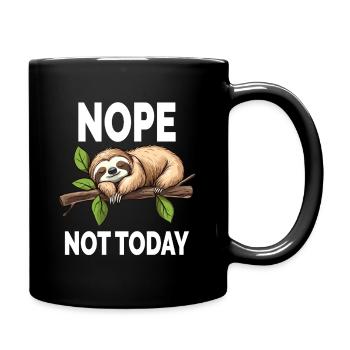 Drôle de paresseux : non, pas aujourd’hui - Mug uni - noir - Droite