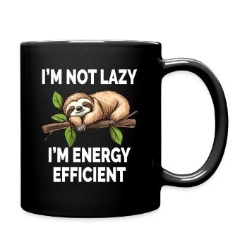 Drôle de paresseux Je ne suis pas paresseux Je suis économe en énergie - Mug uni - noir - Droite