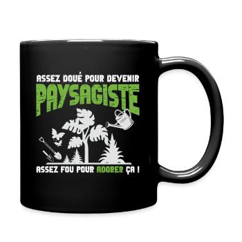 Paysagiste passionné - Mug uni - noir - Droite