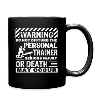 Don't Disturb The Personal Trainer - Full Colour Mug - black - Right