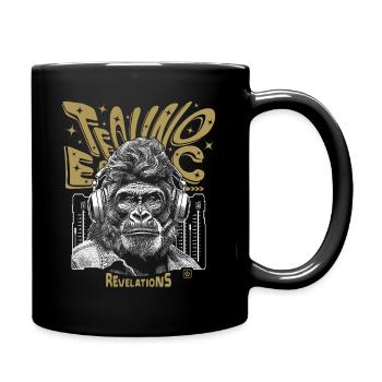 Affe Shirt: Techno-Vibes für Streetwear-Fans - Tasse einfarbig - Schwarz - Rechts