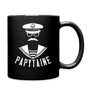 Papytaine du bateau - Mug uni - noir - Droite