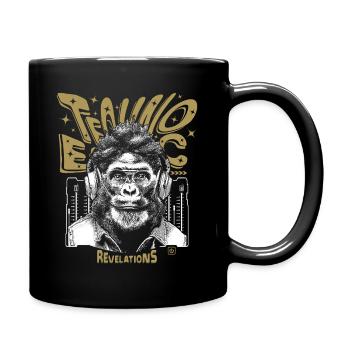 Gorilla-Shirt – Ekstase in Techno-Welten - Tasse einfarbig - Schwarz - Rechts