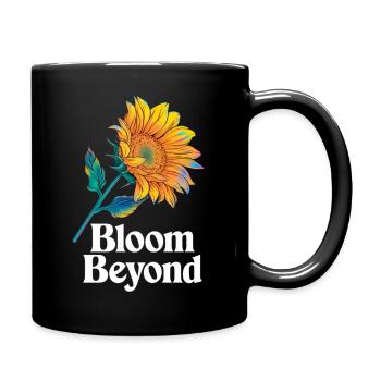 Bloom Beyond Sunflower Design - Full Colour Mug - black - Right