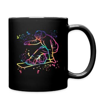 Snowboarder Snowboarding Snowboard - Full Colour Mug - black - Right
