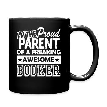 Booker Proud Parent Of Awesome Booker - Full Colour Mug - black - Right