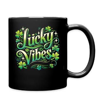 Saint-Patrick Lucky Vibes Design - Mug uni - noir - Droite