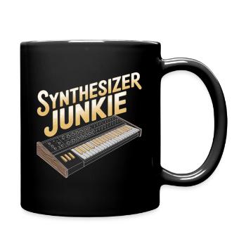 Synthesizer Junkie Design - Tasse einfarbig - Schwarz - Rechts