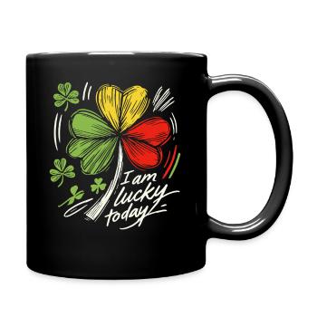 Trèfle de la Saint-Patrick J’ai de la chance aujourd’hui - Mug uni - noir - Droite