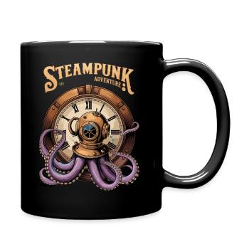 Steampunk Adventure Diver Design - Full Colour Mug - black - Right