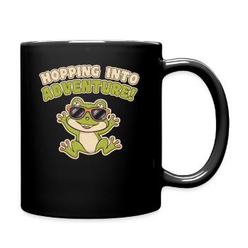 Hopping Into Adventure Frogs Nature Joy - Full Colour Mug - black - Right