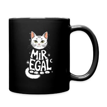 Faule Katze Kätzchen Spruch Katzenfreund Geschenk - Tasse einfarbig - Schwarz - Rechts