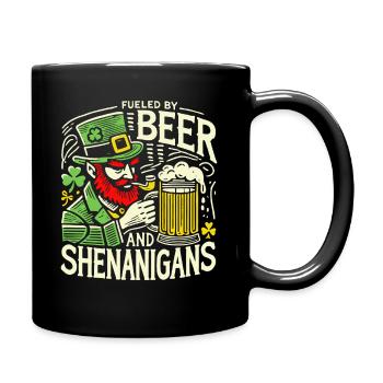 S’amuser à la Saint-Patrick avec de la bière et des manigances - Mug uni - noir - Droite