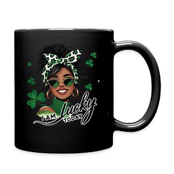 St. Patrick's Day Girl Ich Bin Heute Glücklich - Tasse einfarbig - Schwarz - Rechts