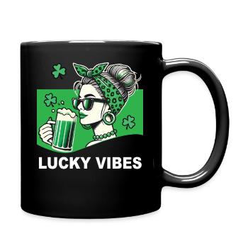 Saint-Patrick Lucky Vibes Shamrock - Mug uni - noir - Droite