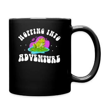 Hopping Into Adventure Frogs Nature Joy - Full Colour Mug - black - Right
