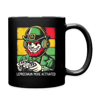 Leprechaun Mode Activated St. Patrick's Day Game - Full Colour Mug - black - Right