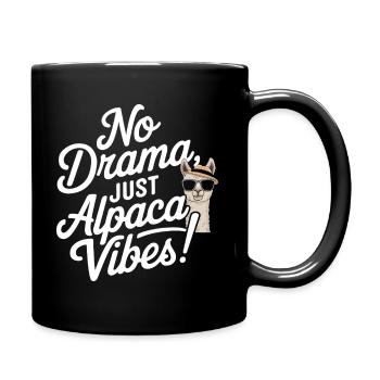 No drama, just alpaca vibes! - Full Colour Mug - black - Right