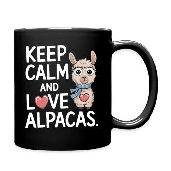 Keep calm and love alpacas. - Full Colour Mug - black - Right