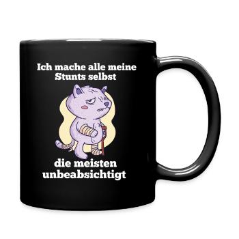 Lustiger Spruch Handwerk Hobby Heimwerker Unfall - Tasse einfarbig - Schwarz - Rechts