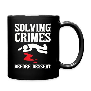 Krimi-Dinner-Spaß-Nacht - Tasse einfarbig - Schwarz - Rechts
