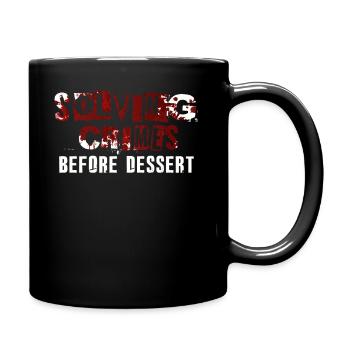 Solving Crimes Before Dessert Mystery - Full Colour Mug - black - Right