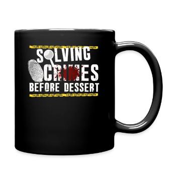 Krimi-Dinner-Spaß-Nacht - Tasse einfarbig - Schwarz - Rechts