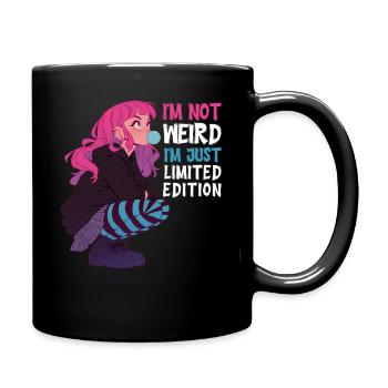 Limited Edition Anime Girl Goth Kawaii Gift - Full Colour Mug - black - Right
