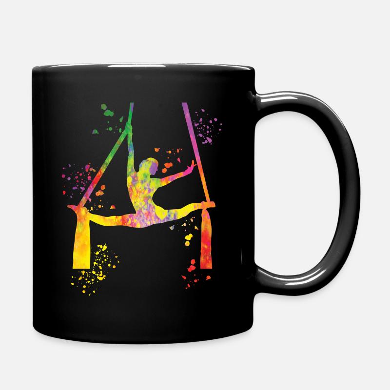 Tissu vertical acrobaties aériennes soie aérienne - Mug uni - noir