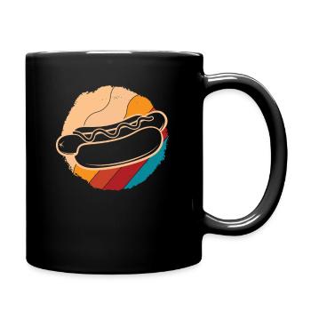 Amateur de hot-dogs Vintage Rétro - Mug uni - noir - Droite