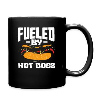Powered by Hot Dogs - Hot Dog Lover - Full Colour Mug - black - Right