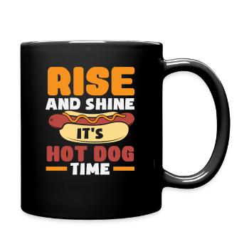 Hot dog lovers stand up and beam, it's - Full Colour Mug - black - Right