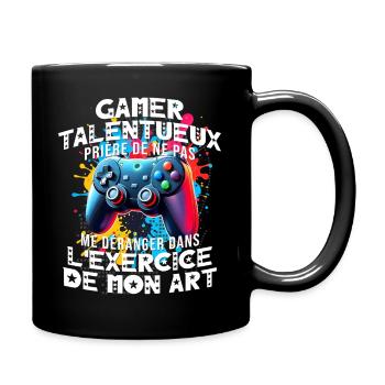Gamer passionné de jeux vidéo console geek gaming - Mug uni - noir - Droite