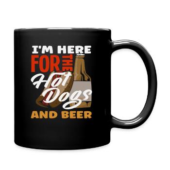 Amateurs de hot-dogs pour les hot-dogs et la bière - Mug uni - noir - Droite