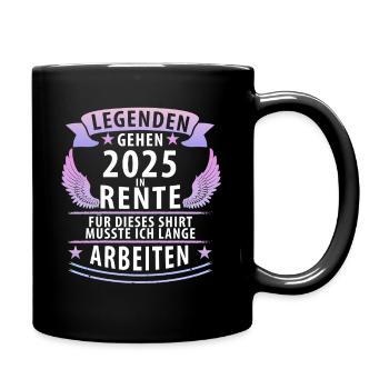 Eine Legende geht in Rente 2025 - Tasse einfarbig - Schwarz - Rechts