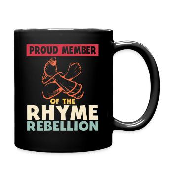 Poetry Slam Rhyme Rebellion Slam Poetry - Full Colour Mug - black - Right