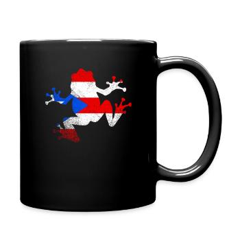 Taino Echoes Coqui Puerto Rican Heritage - Full Colour Mug - black - Right