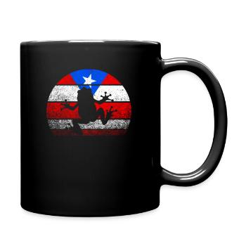 Taino Echoes Coqui Puerto Rican Heritage - Full Colour Mug - black - Right