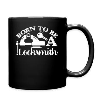 Locksmith Born To Be A Locksmith - Full Colour Mug - black - Right
