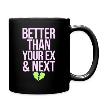 Mieux que votre ex et votre prochaine rupture Single Party - Mug uni - noir - Droite