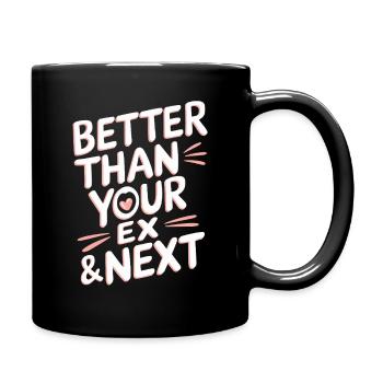 Mieux que votre ex et votre prochaine rupture Single Party - Mug uni - noir - Droite