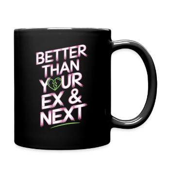 Mieux que votre ex et votre prochaine rupture Single Party - Mug uni - noir - Droite
