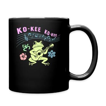 Ko-Kee Frog spielt Gitarre Melodie - Tasse einfarbig - Schwarz - Rechts
