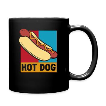 Amateur de hot-dogs Graphique rétro - Mug uni - noir - Droite