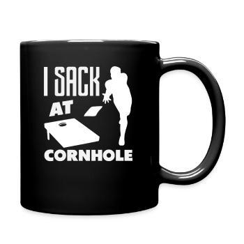 Cornhole Lover - I Win at Cornhole - Full Colour Mug - black - Right