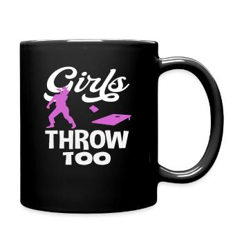 Cornhole Lover Girls Throw Also - Full Colour Mug - black - Right