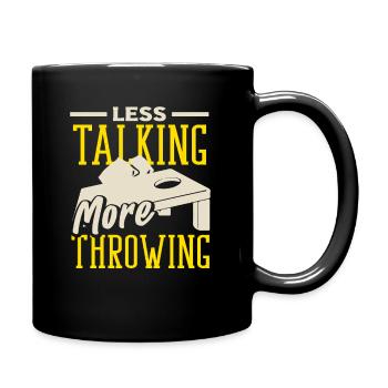 Cornhole Lovers Less Talk More Throw - Full Colour Mug - black - Right