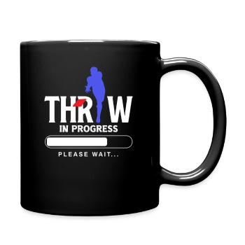 Cornhole Lover Throw in Work - Full Colour Mug - black - Right